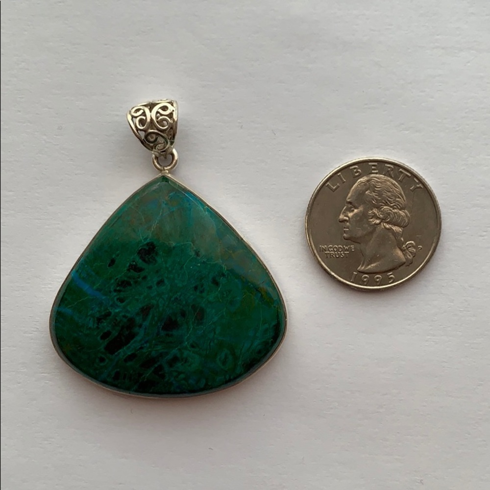 Sterling Silver Chrysocolla Pendent - image 4